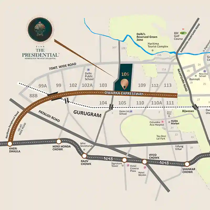 Elan The Presidential Dwarka Expressway